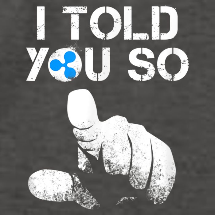 Ripple Crypto I TOLD YOU SO To Buy XRP BULLRUN Trading Joke Vector Backpack