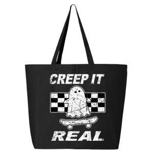 Retro Creep It Real Shirts Ghost Halloween 25L Jumbo Tote