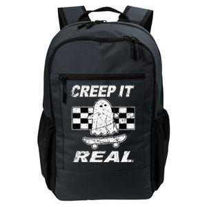 Retro Creep It Real Shirts Ghost Halloween Daily Commute Backpack