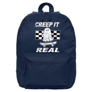 Retro Creep It Real Shirts Ghost Halloween 16 in Basic Backpack