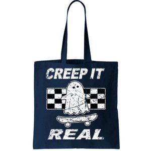 Retro Creep It Real Shirts Ghost Halloween Tote Bag