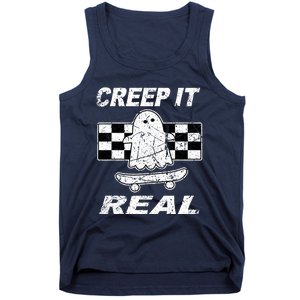 Retro Creep It Real Shirts Ghost Halloween Tank Top