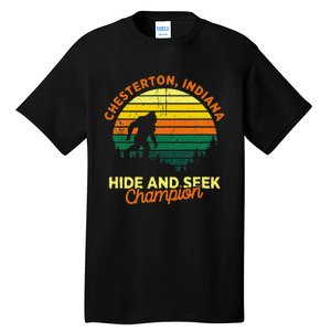 Retro Chesterton Indiana Big Foot Souvenir Tall T-Shirt