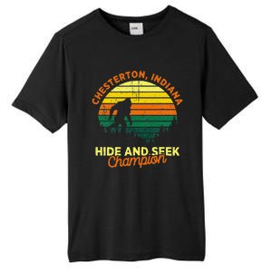 Retro Chesterton Indiana Big Foot Souvenir Tall Fusion ChromaSoft Performance T-Shirt