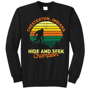 Retro Chesterton Indiana Big Foot Souvenir Tall Sweatshirt