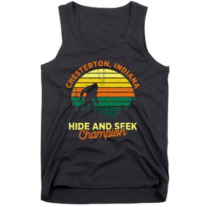 Retro Chesterton Indiana Big Foot Souvenir Tank Top