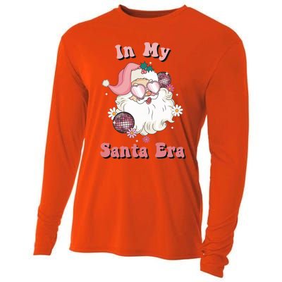 Retro Christmas In My Santa Era Pink Santa Xmas Pajamas Cute Gift Cooling Performance Long Sleeve Crew