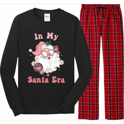 Retro Christmas In My Santa Era Pink Santa Xmas Pajamas Cute Gift Long Sleeve Pajama Set