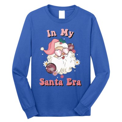 Retro Christmas In My Santa Era Pink Santa Xmas Pajamas Cute Gift Long Sleeve Shirt