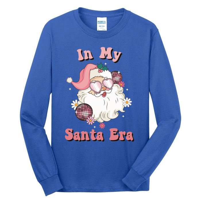 Retro Christmas In My Santa Era Pink Santa Xmas Pajamas Cute Gift Tall Long Sleeve T-Shirt