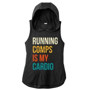 Running Comps Is My Cardio Realtor Real Estate Ladies PosiCharge Tri-Blend Wicking Draft Hoodie Tank