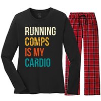 Running Comps Is My Cardio Realtor Real Estate Women's Long Sleeve Flannel Pajama Set 