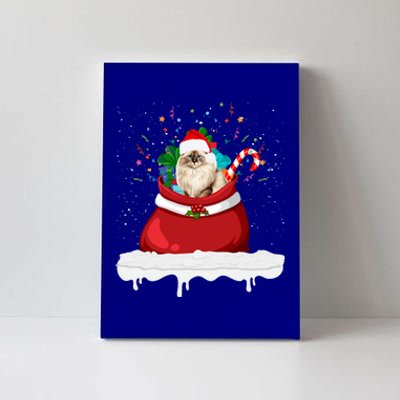 Ragdoll Cat In Santa Hat Christmas Holiday Design Cat Lover Canvas