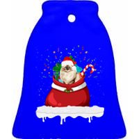 Ragdoll Cat In Santa Hat Christmas Holiday Design Cat Lover Ceramic Bell Ornament