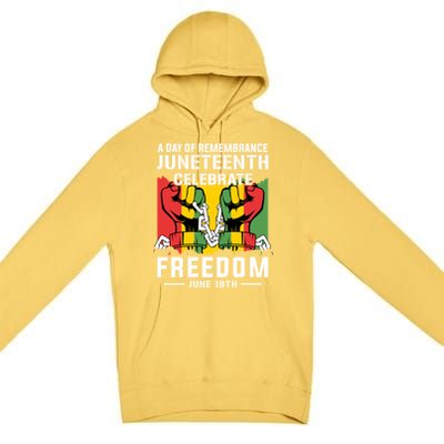 Remembrance Celebrate/Freedom Junenth Black History Pride Gift Premium Pullover Hoodie