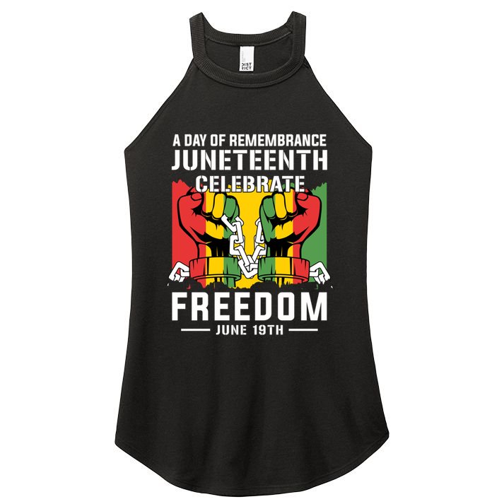 Remembrance Celebrate/Freedom Junenth Black History Pride Gift Women's Perfect Tri Rocker Tank