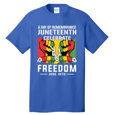 Remembrance Celebrate/Freedom Junenth Black History Pride Gift Tall T-Shirt