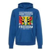 Remembrance Celebrate/Freedom Junenth Black History Pride Gift Premium Hoodie