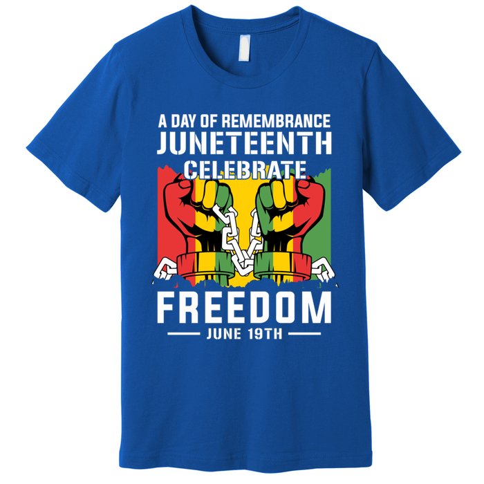 Remembrance Celebrate/Freedom Junenth Black History Pride Gift Premium T-Shirt