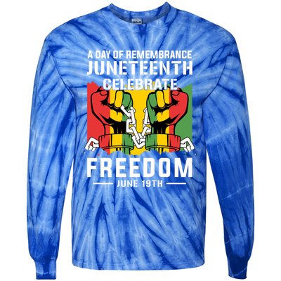 Remembrance Celebrate/Freedom Junenth Black History Pride Gift Tie-Dye Long Sleeve Shirt