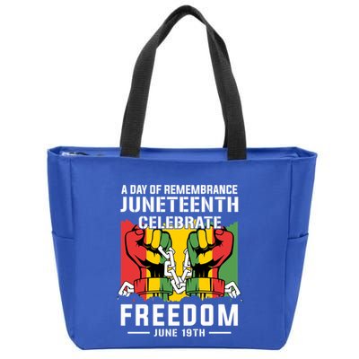 Remembrance Celebrate/Freedom Junenth Black History Pride Gift Zip Tote Bag