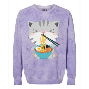 Ra Cat Japanese Kawaii Anime Ra Cat Lover Cute Cool  Colorblast Crewneck Sweatshirt