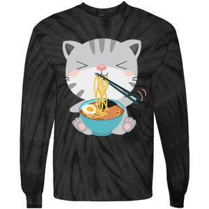 Ra Cat Japanese Kawaii Anime Ra Cat Lover Cute Cool  Tie-Dye Long Sleeve Shirt