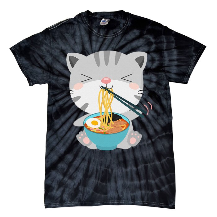 Ra Cat Japanese Kawaii Anime Ra Cat Lover Cute Cool  Tie-Dye T-Shirt