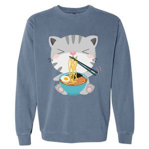 Ra Cat Japanese Kawaii Anime Ra Cat Lover Cute Cool  Garment-Dyed Sweatshirt