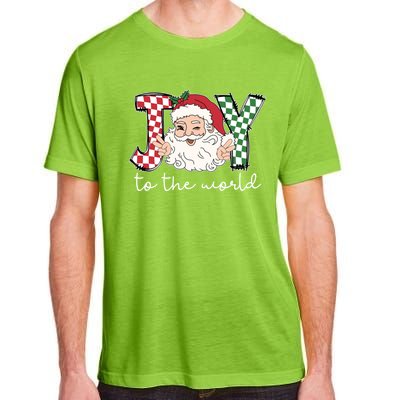 Retro Christmas Joy To The World Santa Claus Xmas Vibes Gift Adult ChromaSoft Performance T-Shirt