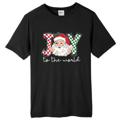 Retro Christmas Joy To The World Santa Claus Xmas Vibes Gift Tall Fusion ChromaSoft Performance T-Shirt