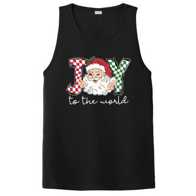 Retro Christmas Joy To The World Santa Claus Xmas Vibes Gift PosiCharge Competitor Tank