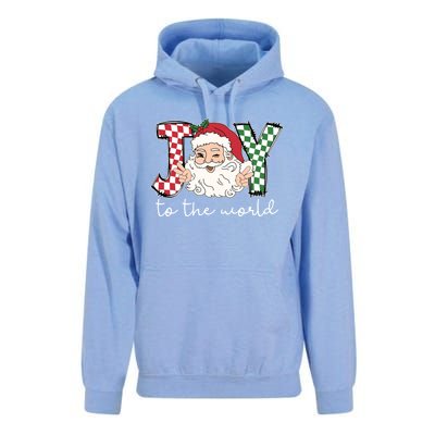 Retro Christmas Joy To The World Santa Claus Xmas Vibes Gift Unisex Surf Hoodie