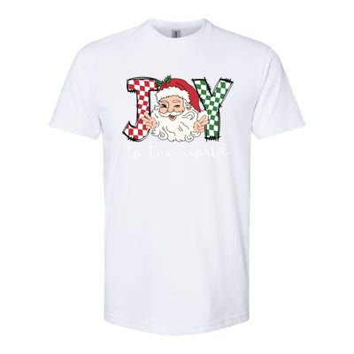 Retro Christmas Joy To The World Santa Claus Xmas Vibes Gift Softstyle CVC T-Shirt