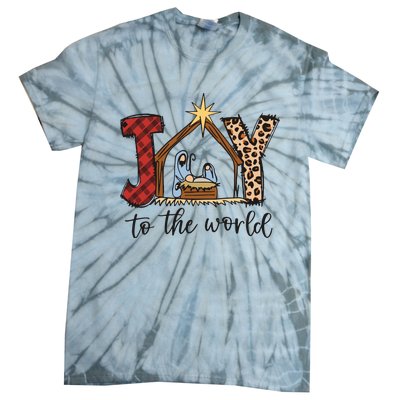 Retro Christmas Joy To The World Tie-Dye T-Shirt