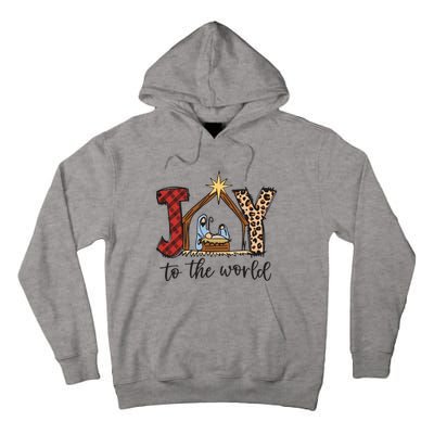 Retro Christmas Joy To The World Tall Hoodie