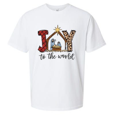 Retro Christmas Joy To The World Sueded Cloud Jersey T-Shirt