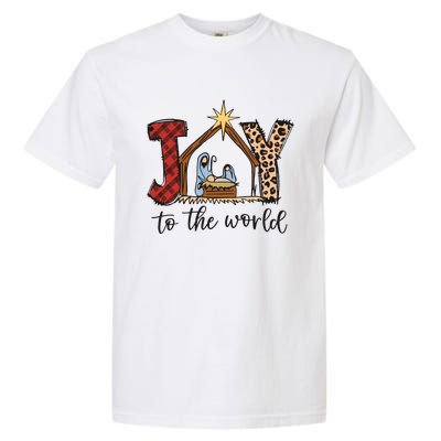 Retro Christmas Joy To The World Garment-Dyed Heavyweight T-Shirt