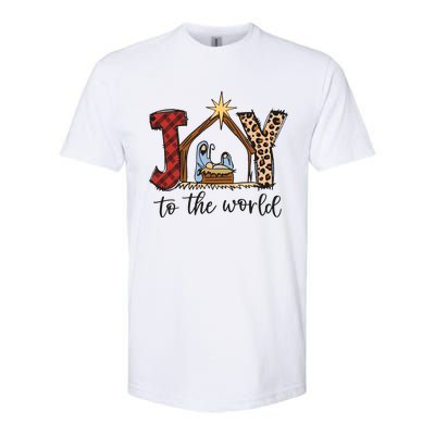 Retro Christmas Joy To The World Softstyle CVC T-Shirt