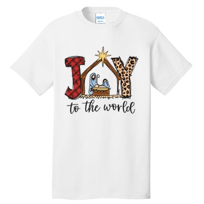 Retro Christmas Joy To The World Tall T-Shirt