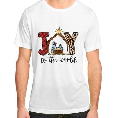 Retro Christmas Joy To The World Adult ChromaSoft Performance T-Shirt