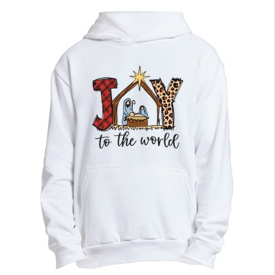 Retro Christmas Joy To The World Urban Pullover Hoodie