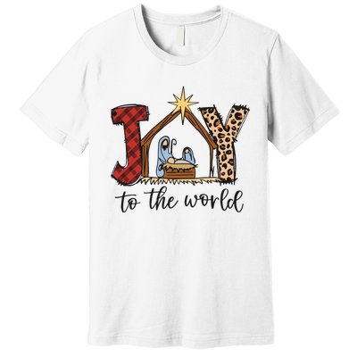 Retro Christmas Joy To The World Premium T-Shirt