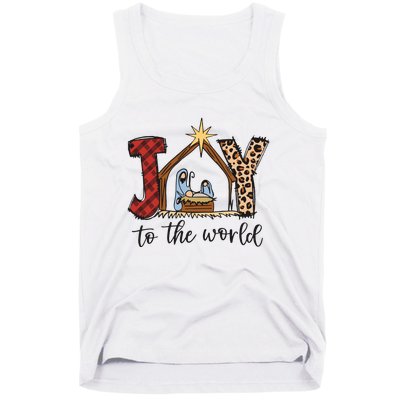 Retro Christmas Joy To The World Tank Top