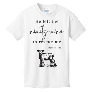 Religious Christian Jesus Left The 99 Softstyle Kids T-Shirt