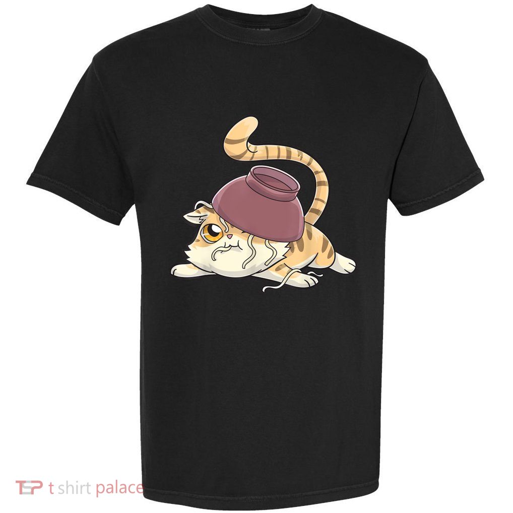 Ramen Cat Kawaii Anime Japanese Funny Garment-Dyed Heavyweight T-Shirt