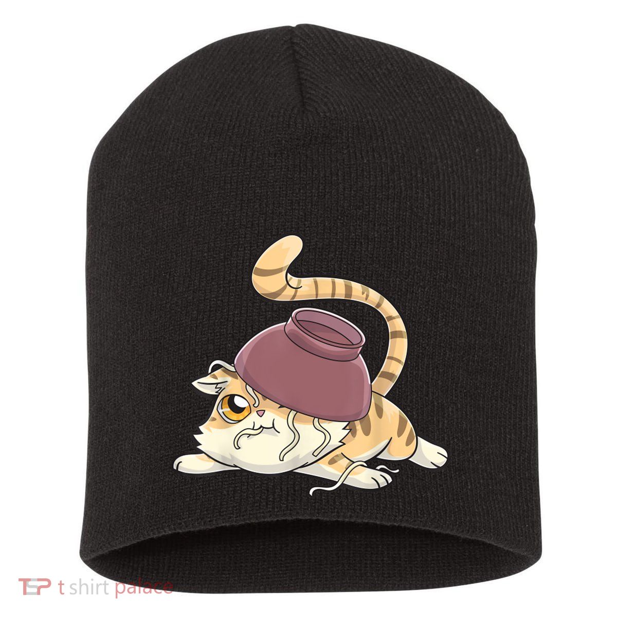 Ramen Cat Kawaii Anime Japanese Funny Short Acrylic Beanie