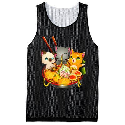 Ramen Cat Kawaii Neko Anime Otaku Cats Japanese Noodles Gift Mesh Reversible Basketball Jersey Tank