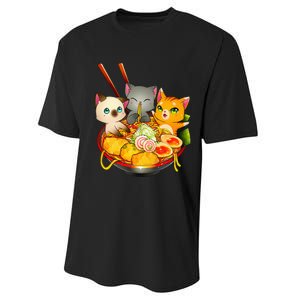 Ramen Cat Kawaii Neko Anime Otaku Cats Japanese Noodles Gift Performance Sprint T-Shirt