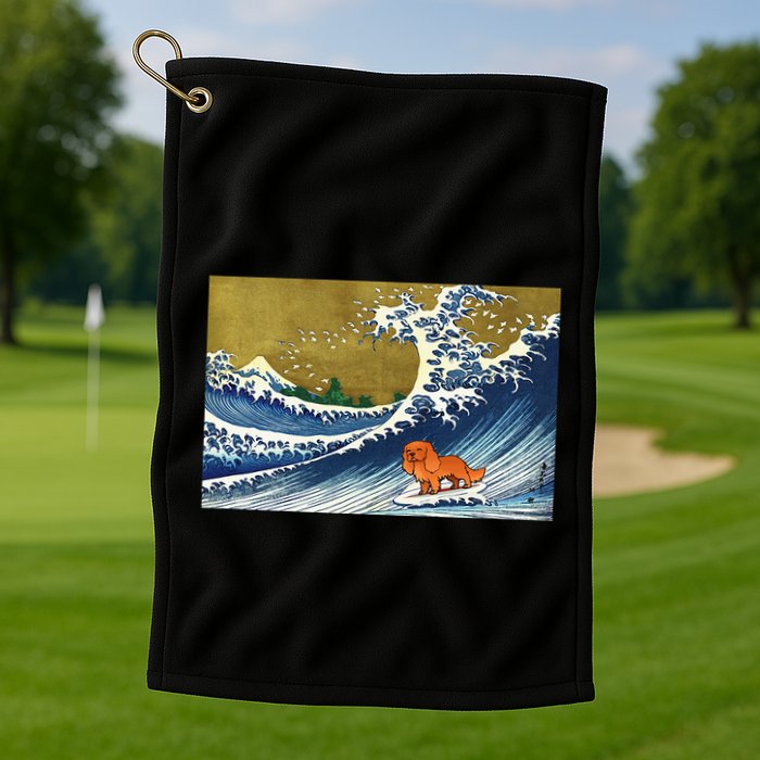 Ruby Cavalier King Charles Spaniel Golf Towel